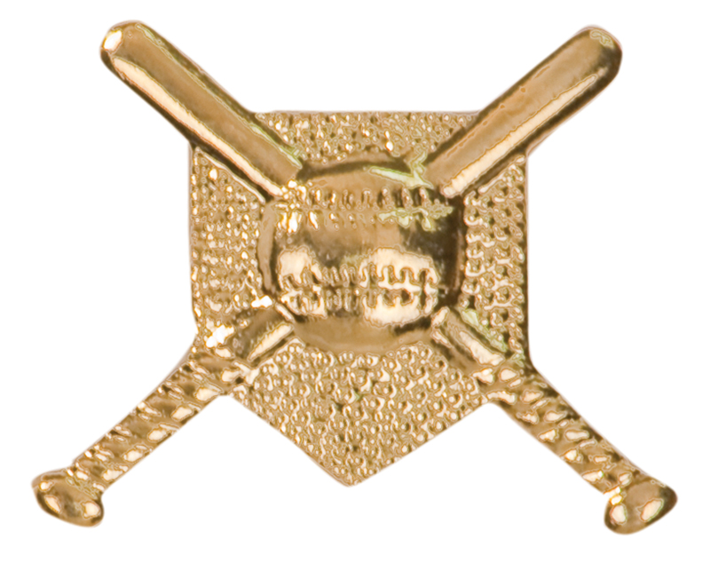 Crossed Baseball Bats Chenille Sport Pin