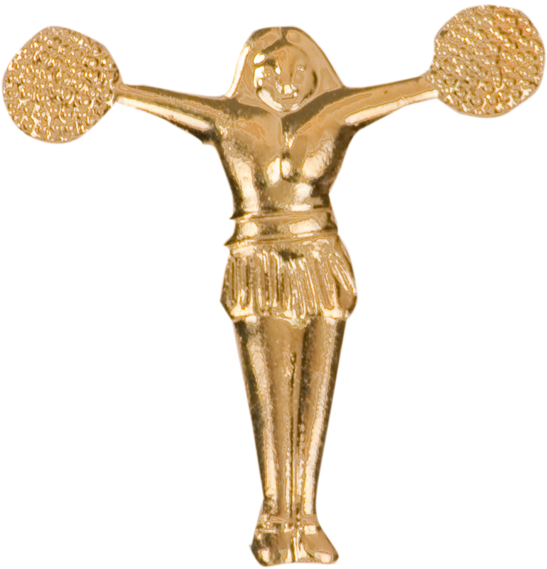 Pom Pom Girl Cheerleading Chenille Sport Pin