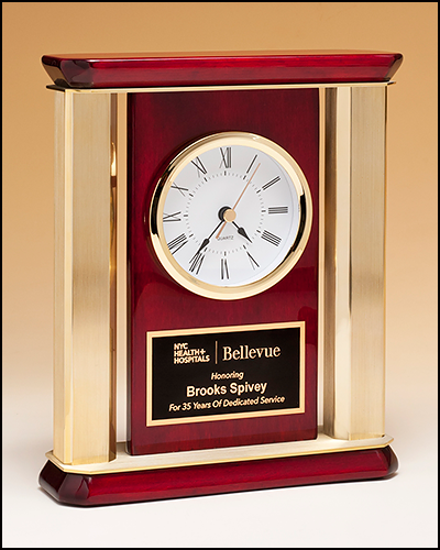 BC1045 Personalized Rosewood Piano Fiish Clock with