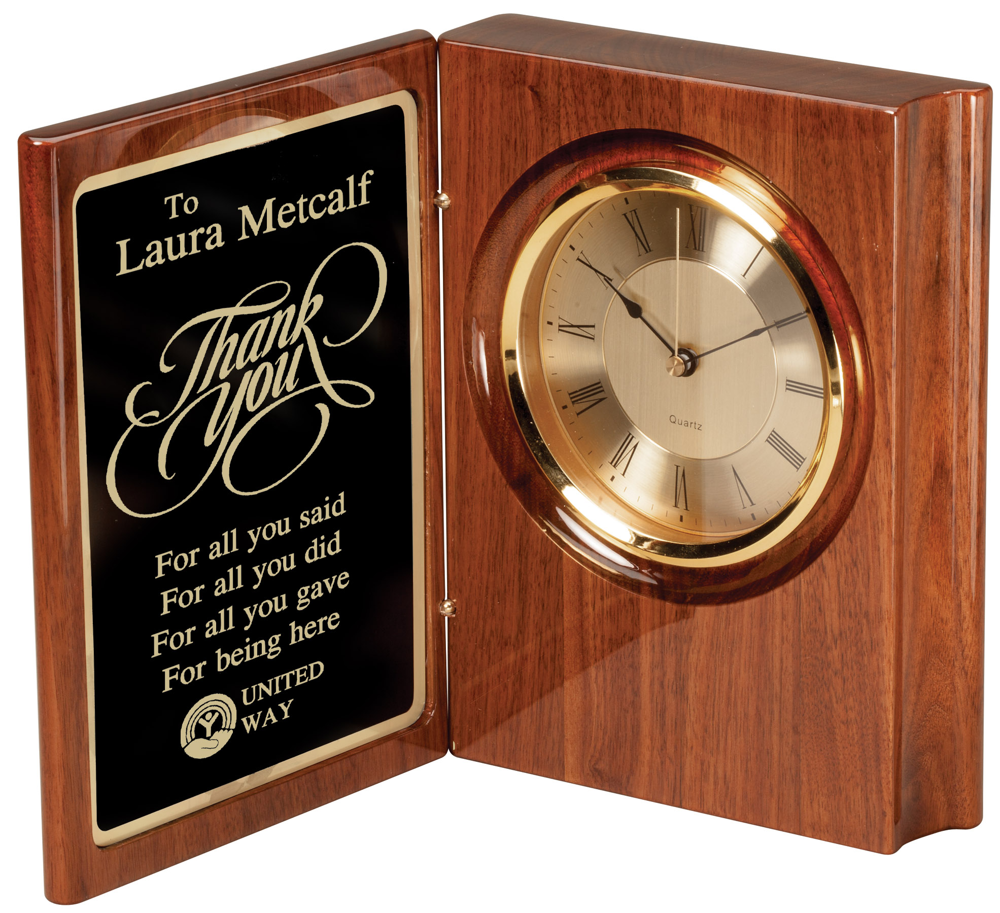 Walut piano finish clock
