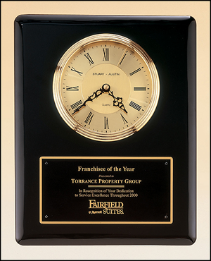 BC55 Personalized High Gloss Black Finish Wall Clock