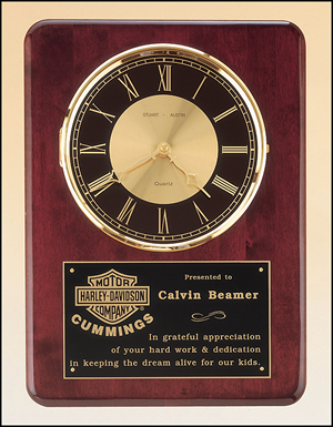 BC98 Personalized Rosewood Wall Clock