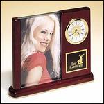 Rosewood Piano Finish Desk Clock