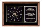 solid walnut shadowbox wall clock