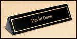 Black piano finish deskplate