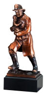 Engravable Resin Fireman Trophy Statue On Base