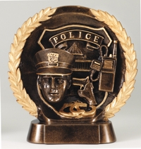 Engravable Police Sheriff Resin Award Trophy