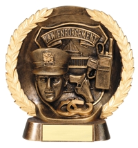 Engravable Law Enforcement Police Resin Award Trophy