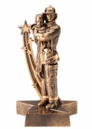Engravable Resin Fireman Trophy Award