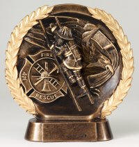 Engravable Resin Fireman Fire Department Trophy