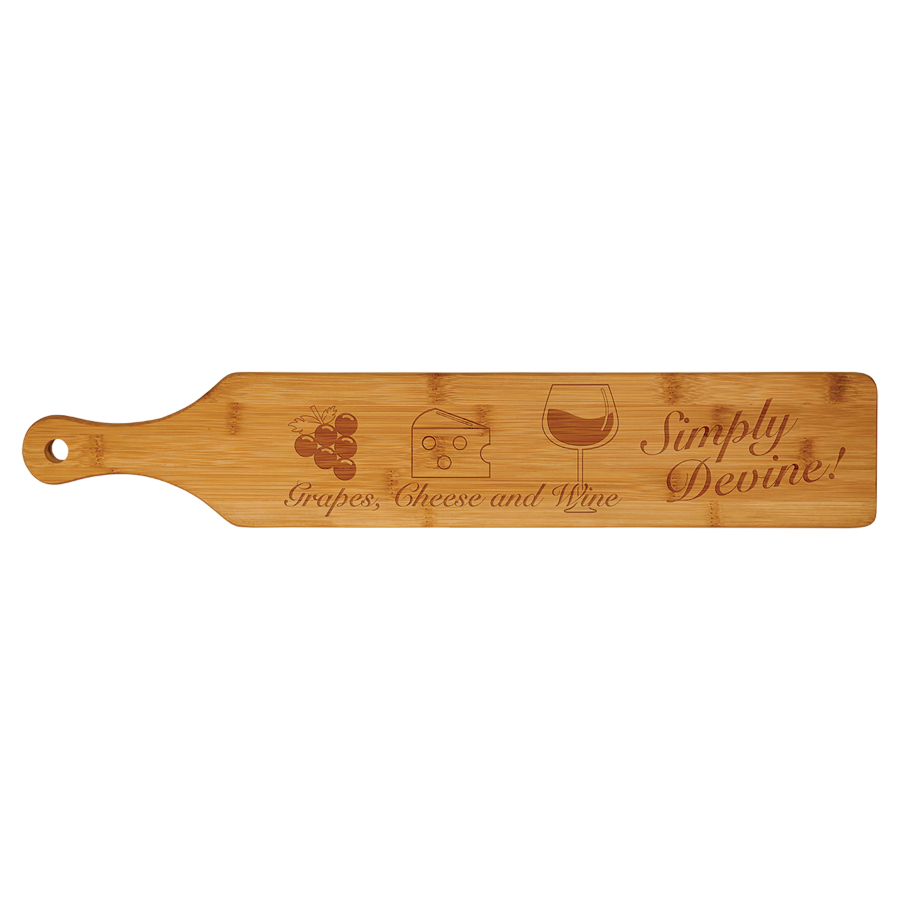 Engravable 4 x 22" Bamboo Paddle