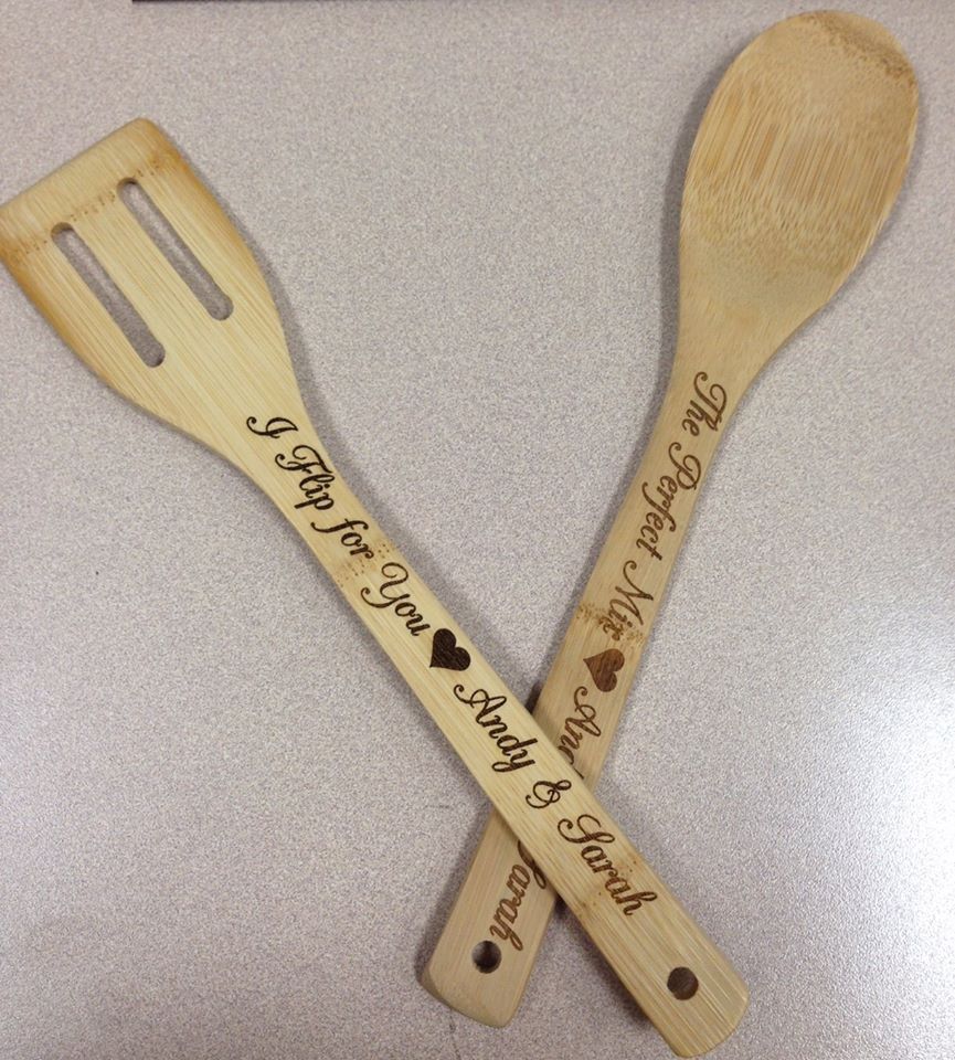 Engravable Bamboo Spoon Spatula