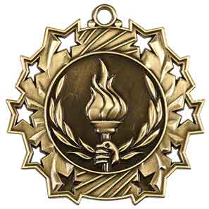 Victory Ten Star Engraved Medal