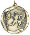 MS664 Engravable Weightlifting Powerlifting Medallion