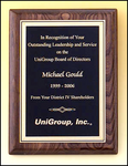 Walnut Piano Finish Plaque