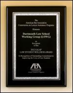 Silver Florentine Black Piano Finish Plaque