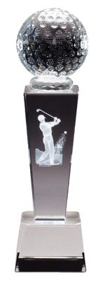 Male Golf Crystal Trophy