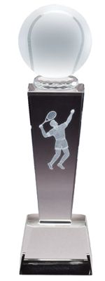 Male Tennis Crystal Trophy