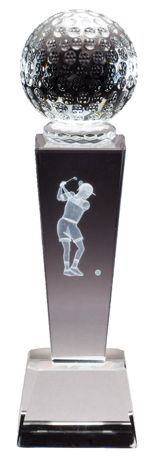 Female Golf Crystal Trophy