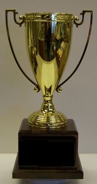 Medium Metal Cup on Walnut Base