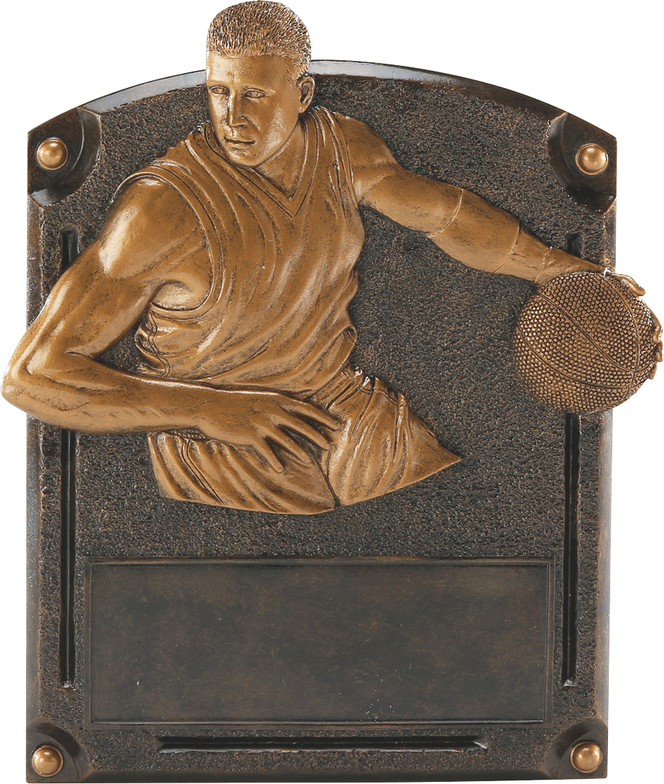 Engravable Personalized Male Basketball Legend Resin Trophy