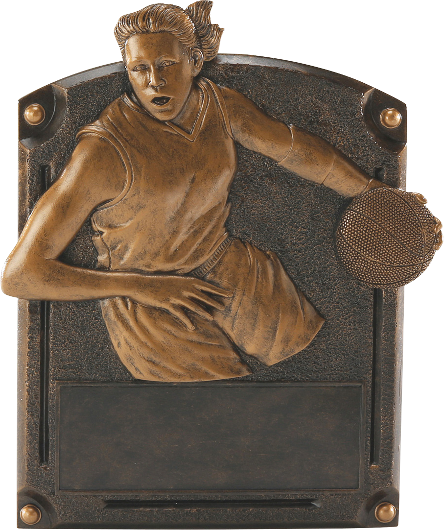 Engravable Personalized Female Basketball Legends Resin Trophy
