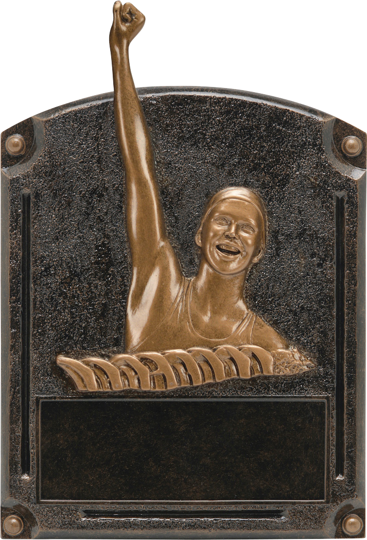 Engravable Personalized Female Swim Legends Resin Trophy