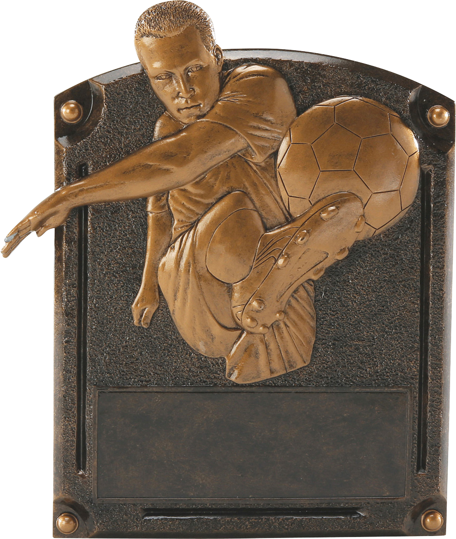 Engravable Personalized Male Soccer Legends Resin Trophy