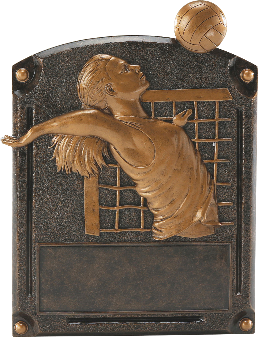Engravable Personalized Female Volleyball Legends Resin Trophy