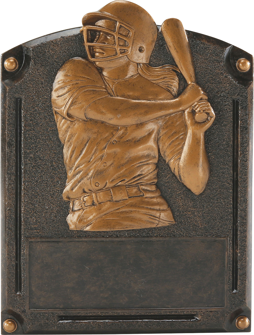 Engravable Personalized Female Softball Legends Resin Trophy