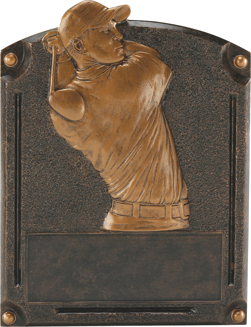 Engravable Personalized Male Golf Legends Resin Trophy