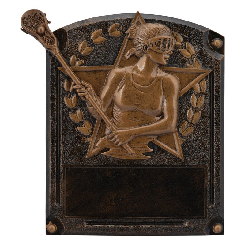 Engravable Personalized Female Lacrosse Legends Resin Trophy