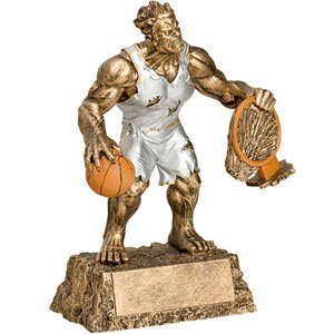 Personalized Basketball Monster Resin Trophy