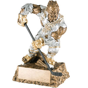 Personalized Hockey Monster Resin Trophy