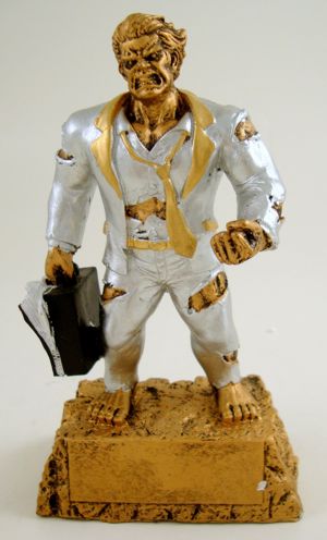 Personalized Salesman Monster Resin Trophy