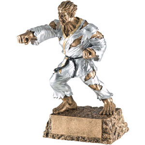 Personalized Karate Monster Resin Trophy