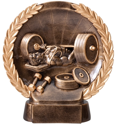 Bench Press Plate Resin Trophy