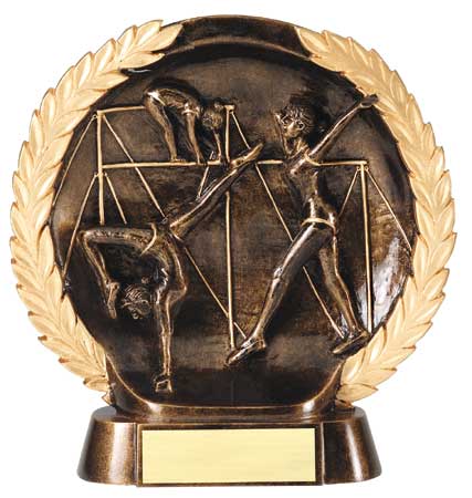 Female Gymnastics Plate Resin Trophy