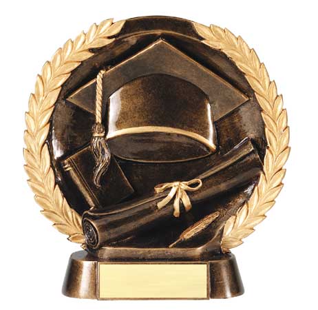 Graduation Plate Resin Trophy