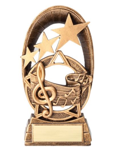 Personalized Radiant Stars Music Trophy