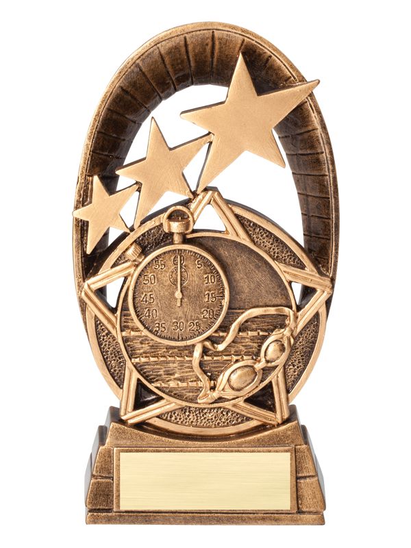 Personalized Radiant Stars Swimming Trophy
