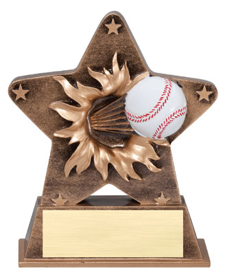 Personalized Baseball Starburst Resin Trophy