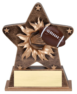 Personalized Football Starburst Resin Trophy