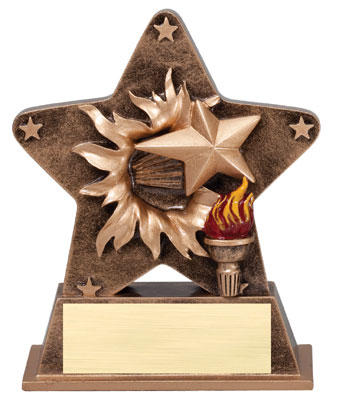 Personalized Victory Starburst Resin Trophy