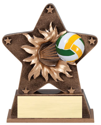 Personalized Volleyball Starburst Resin Trophy