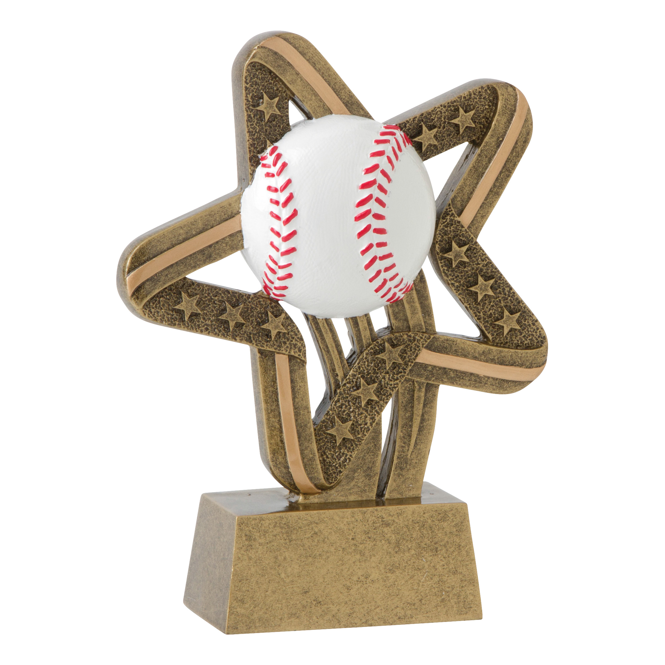 Personalized Stars and Stripes Baseball Resin Trophy