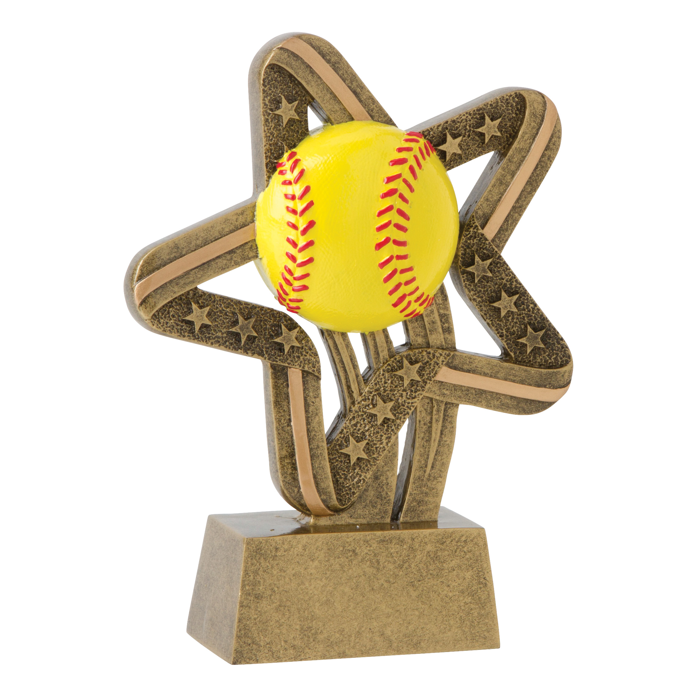 Personalized Stars and Stripes Softball Resin Trophy