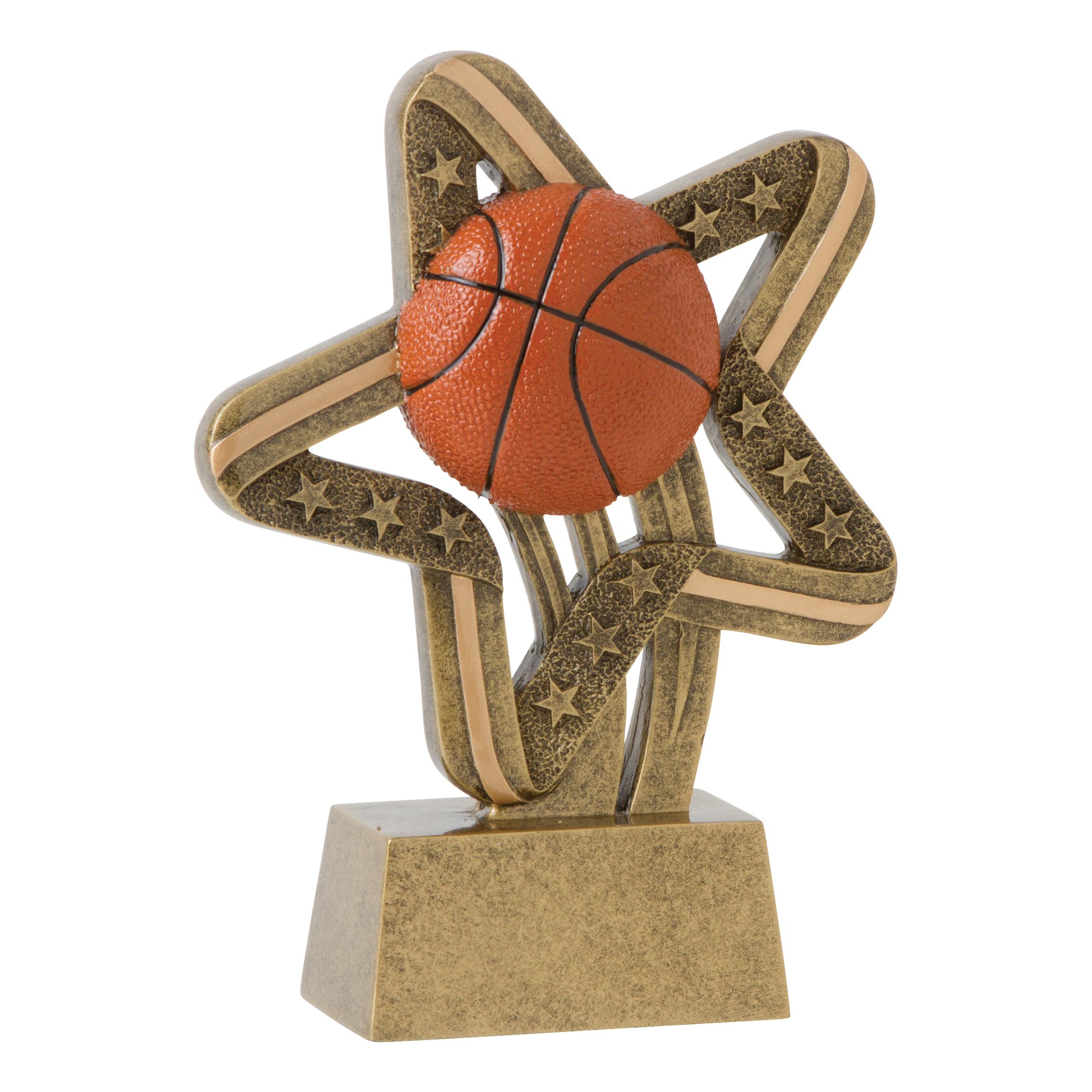 Personalized Stars and Stripes Basketball Resin Trophy