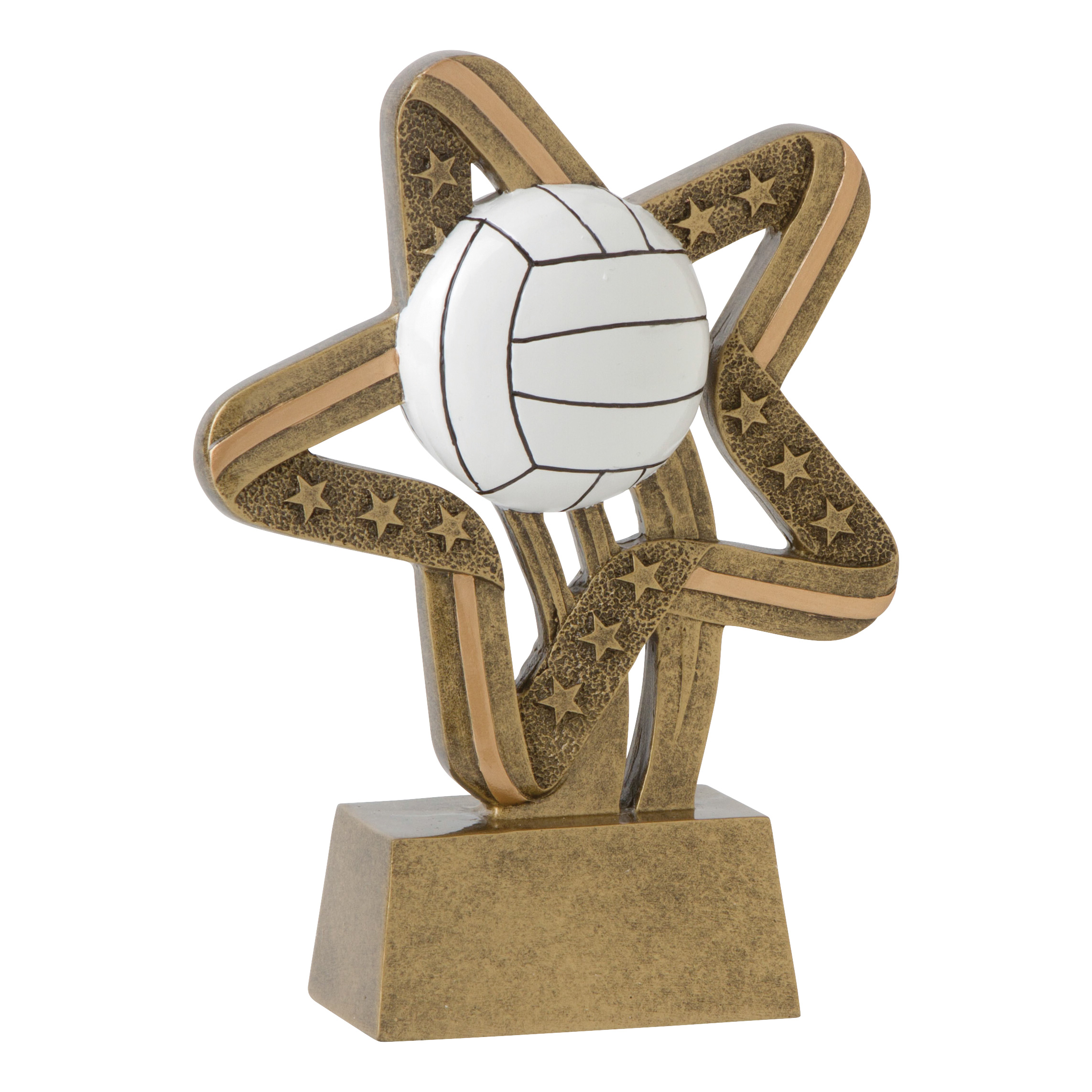 Personalized Stars and Stripes Volleyball Resin Trophy