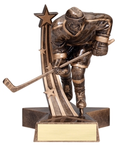 Personalized Male Hockey Superstar Resin Trophy